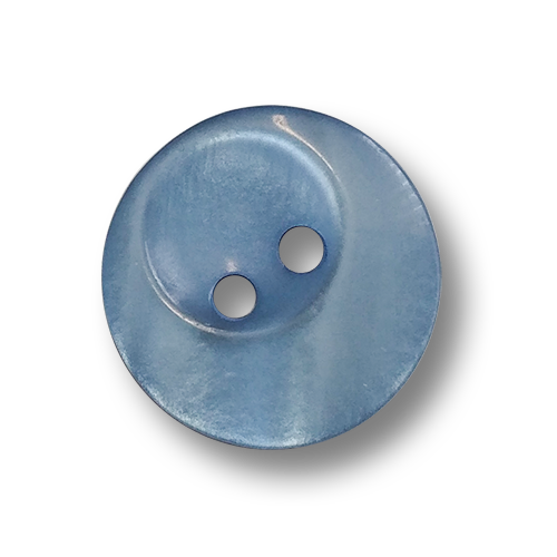 www.knopfparadies.de - 6556bl - Blau schimmernde Kunststoffknöpfe mit zwei Löchern