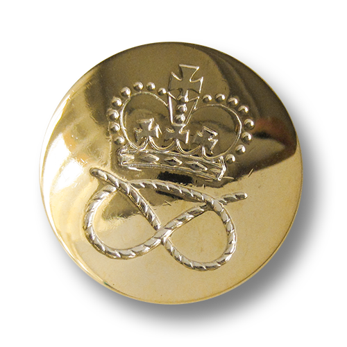 Goldfarbene Knöpfe mit Krone