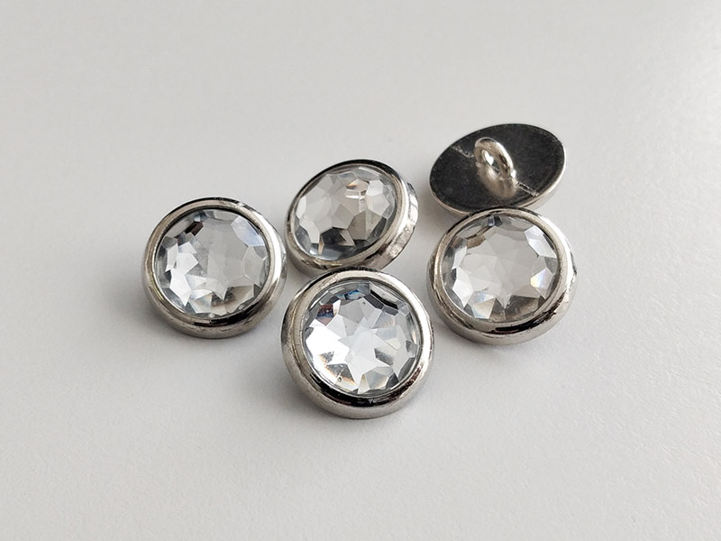 www.knopfparadies.de - 6266si - Besonders schöne Glitzerknöpfe
