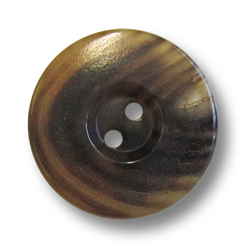 www.knopfparadies.de - 5978dd - Braune Büffelhornknöpfe, wie mit Strähnen