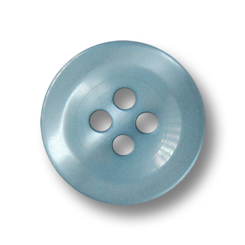 www.knopfparadies.de - 3610he - Blau schimmernde Kunststoffknöpfe it 4 Löchern