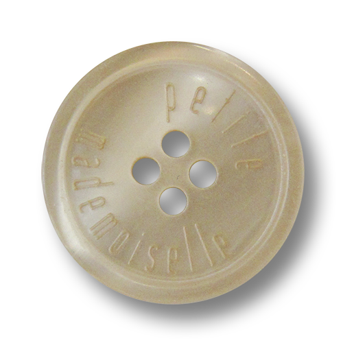 Beiger Knopf in Perlmutt Optik m. französischem Charme