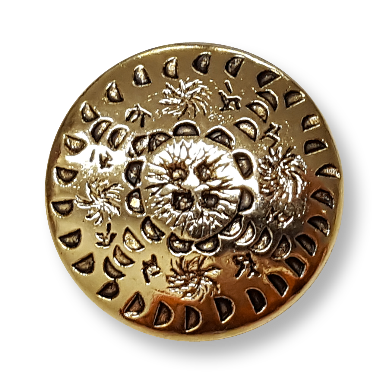 Bildschöne goldfbarbene Metallknöpfe