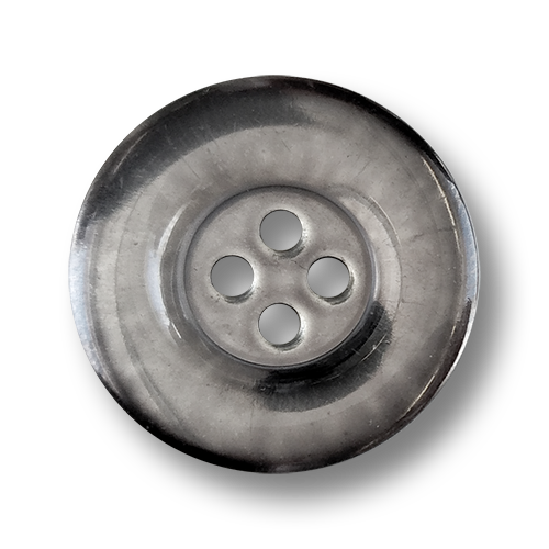 www.knopfparadies.de - 2362tg - Chromfarbene Kunststoffknöpfe mit vier Löchern - B-Ware!