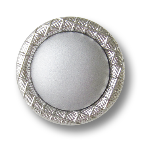 www.Knopfparadies.de - 0012si - Elegante silberne Kunststoffknöpfe in Metalloptik