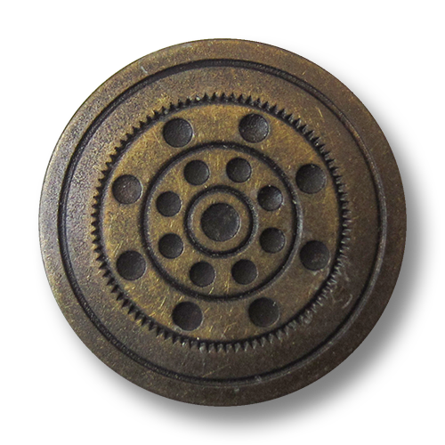 www.Knopfparadies.de - 0108as - Silberne Metallknöpfe mit Punkten und Kreisen
