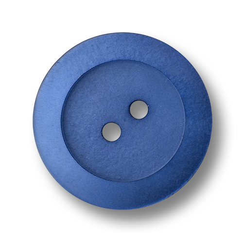 www.knopfparadies.de - 2912db - Blaue Mantelknöpfe aus Kunststoff, mit zwei Löchern