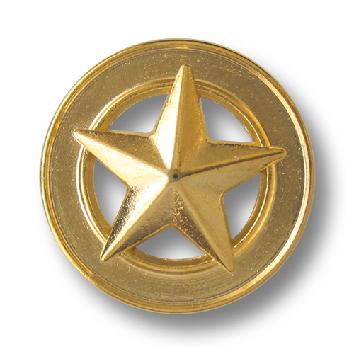 Goldfarbene Stern Metallknopf