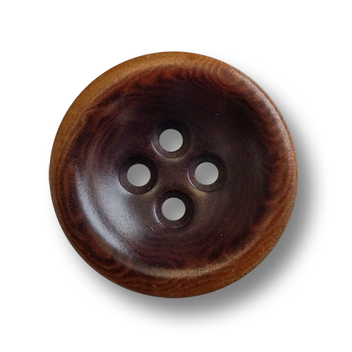 www.knopfparadies.de - 6793mb - Mittelbraune Steinnussknöpfe mit vier Knopflöcher