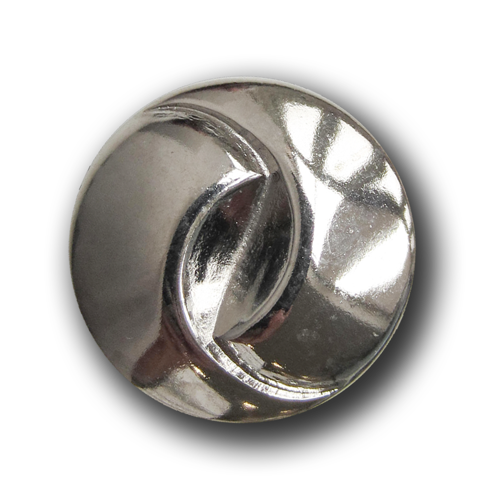 Eleganter silberfarb. Metall Knopf in apartem Design