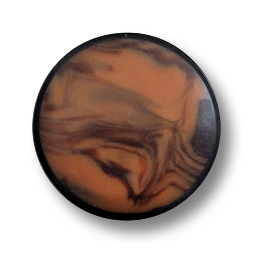 www.knopfparadies.de - 6372br - Herbstliche, braun marmorierte Mantelknöpfe