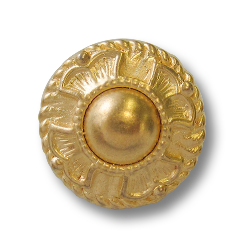www.knopfparadies.de - 5756go - Hübsche Kunststoffknöpfe in gold wie Blüte