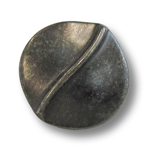 www.Knopfparadies.de - 0216gl - Unrunde Ösenknöpfe aus Metall in Glänzend Eisen wie aus dem Mittelalter