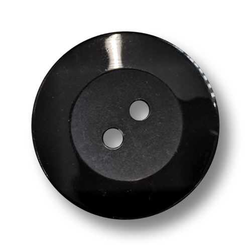 www.knopfparadies.de - 5607sc - Schwarze, günstige Kunststoffknöpfe mit zwei Löchern
