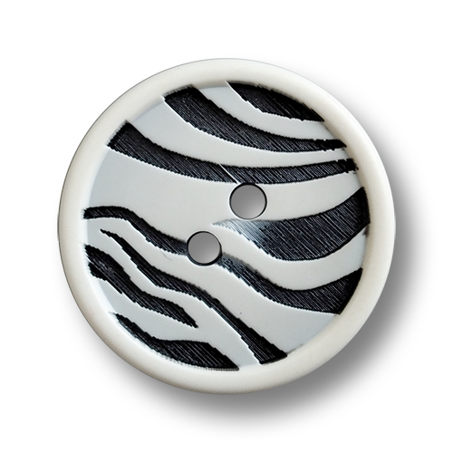 www.knopfparadies.de - 4609ze - Interessant gemusterte Knöpfe: Animalprint Zebramuster
