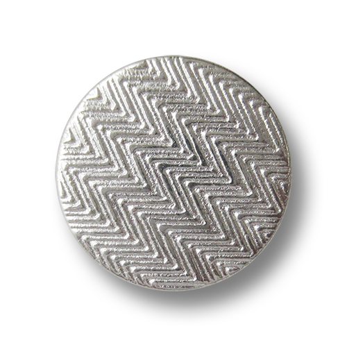 www.Knopfparadies.de - 3974si - Tolle silberne Ösenknöpfe aus Metall mit geometrischem Muster