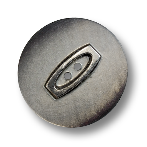 www.knopfparadies.de - 6124gr - Grau schimmernde Kunststoffknöpfe