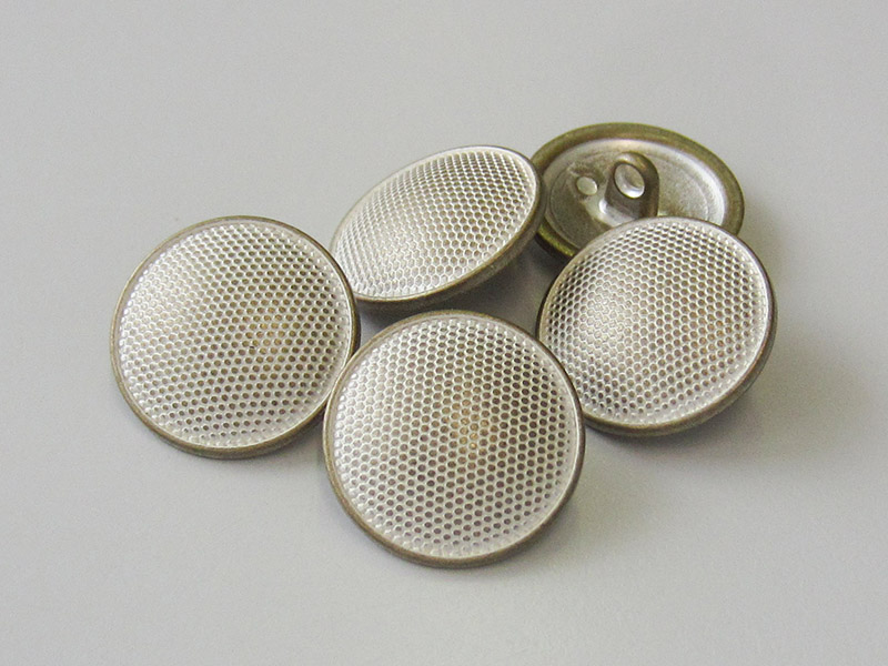 www.knopfparadies.de - 5753ms - B-Ware Metallknöpfe, messingfarben gekalkt