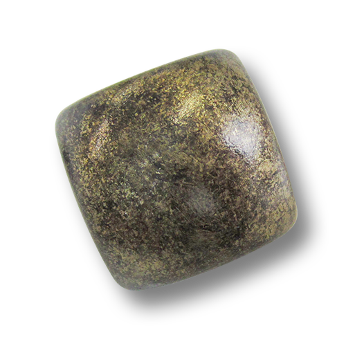 www.Knopfparadies.de - 4007ag - Quadratische Kunststoffknöpfe in Altgold wie Metallknöpfe
