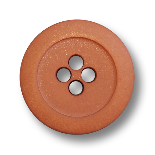 www.knopfparadies.de - 2612br - Orange bis braun schimmernde Kunststoffknöpfe mit vier Löchern