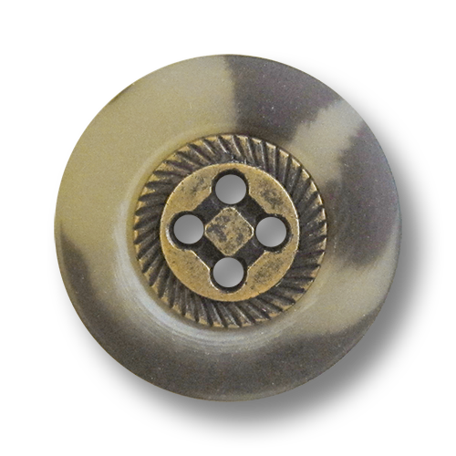 www.knopfparadies.de - 1014mb - Trachtige Kunststoffknöpfe mit Metallmitte
