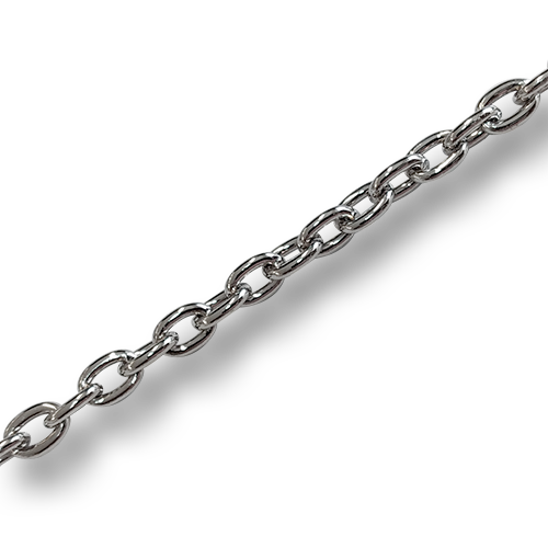 www.knopfparadies.de - 5419si - Silberfarbene Metallkette zum basteln und dekorieren