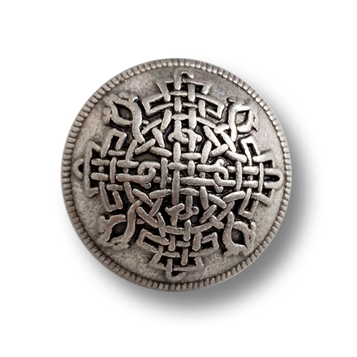 www.knopfparadies.de - 0854as - Altsilberfarbene Stegknöpfe aus Metall