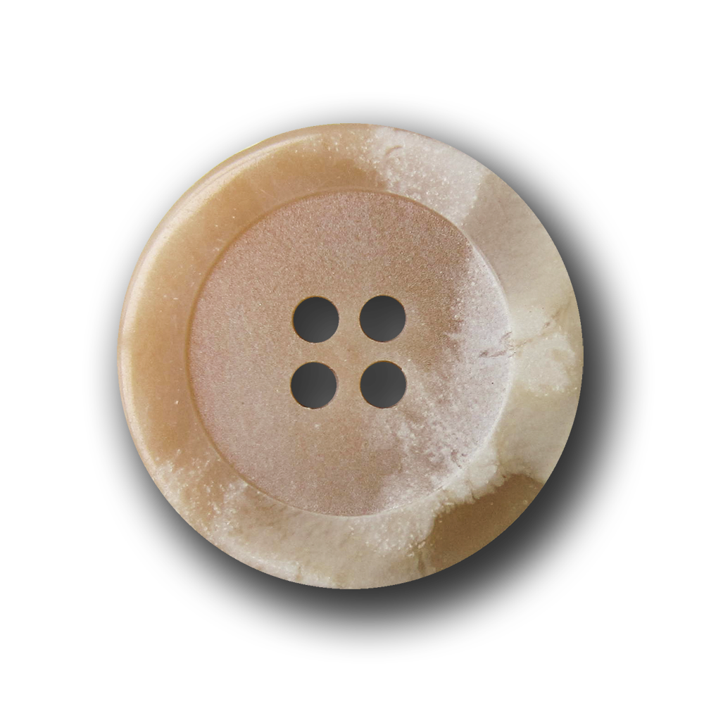 Beige naturfb. marmorierter Kunststoff Knopf wie Stein