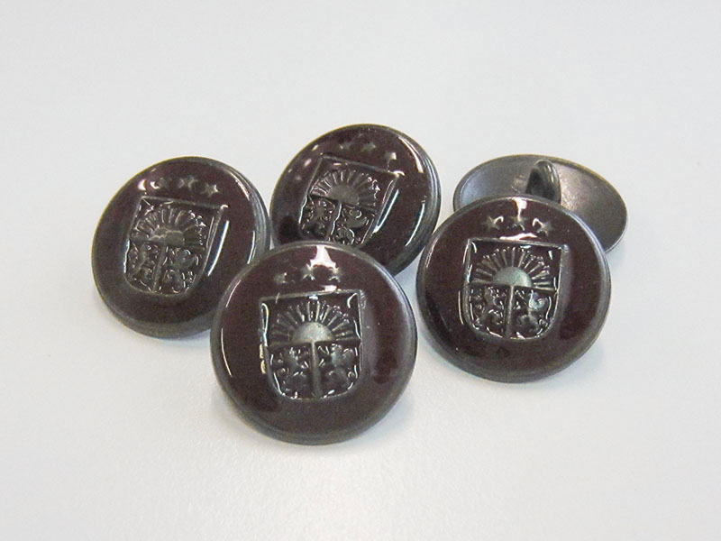 Dunkelbrauner Blazerknopf
