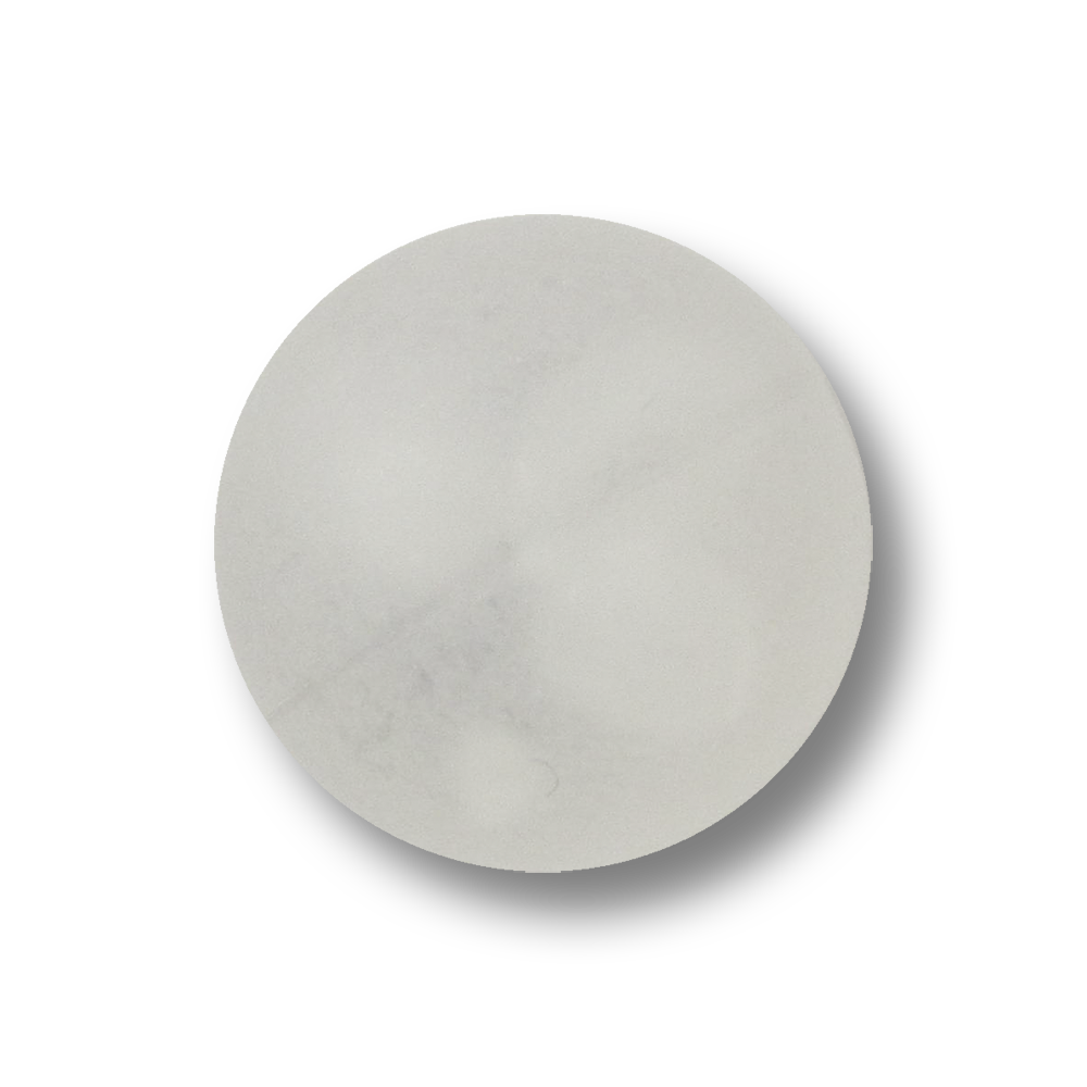 www.knopfparadies.de - 4370sa - Kugelrunde, milchig transparente Kunststoffknöpfe mit Öse