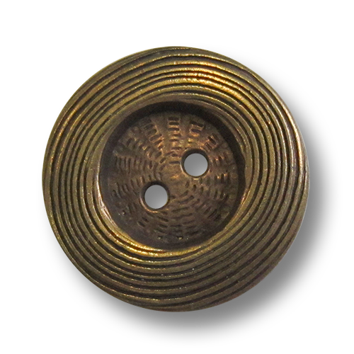 www.knopfparadies.de - 3117me - Altmessingfarbene Metallknöpfe mit zwei Löchern