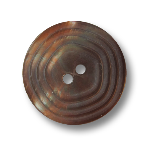 Perlmutt-brauner Zweiloch Kunsttoff Knopf