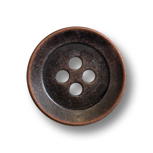 www.knopfparadies.de - 6360ak - Altkupferfarbene Metallknöpfe in Vintagelook
