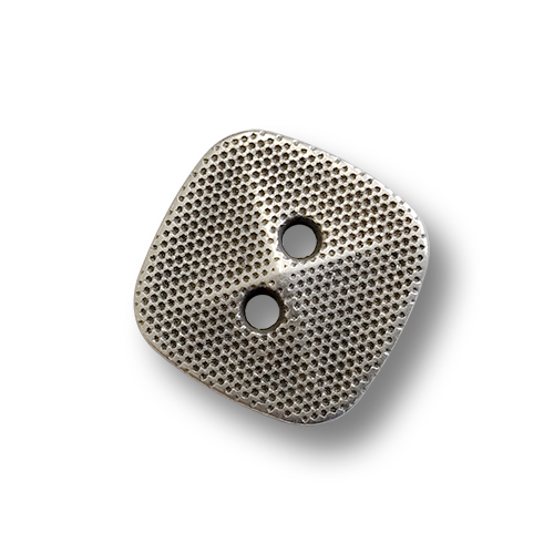 www.knopfparadies.de - 4545as - Altsilberfarbene, kleine, quadratische Blusenknöpfe aus Metall