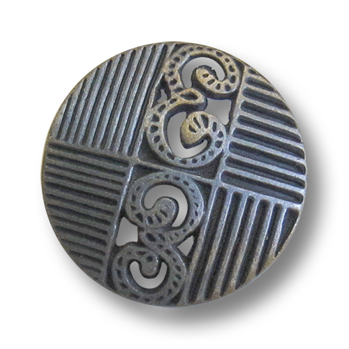 Bicolor Metall Knopf mit Durchbruchmuster