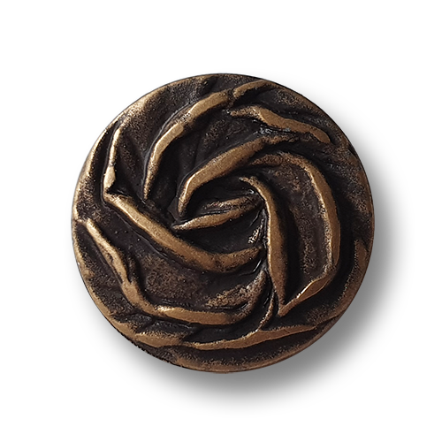 Romantische altmessingfarbene Rosenknöpfe aus leichtem Kunststoff