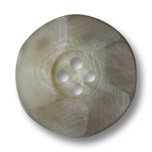 www.Knopfparadies.de - 4121gr - Edle graue Kunststoffknöpfe in Horn Optik mit gewelltem Rand