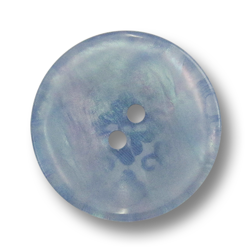 www.knopfparadies.de - 3534bl - Blau schillernde Kunststoffknöpfe