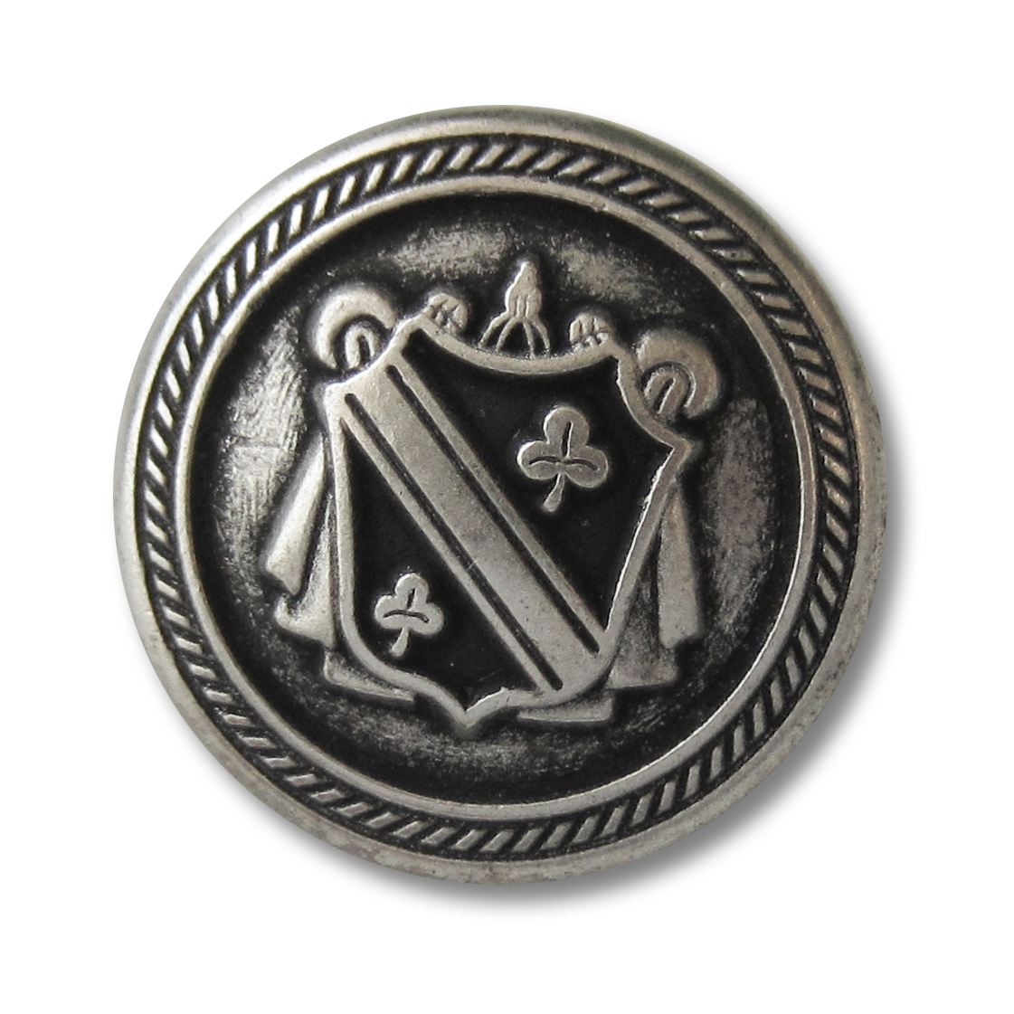 www.knopfparadies.de - 0930as - Altsilberfarbene Blazerknöpfe aus Metall