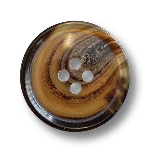 www.knopfparadies.de - 5293mb - Zeitlose Kunststoffknöpfe in elegantem Büffelhornlook