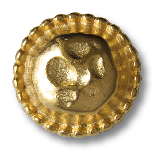 www.Knopfparadies.de - 3946go - Orginelle große goldene Metallknöpfe mit Öse