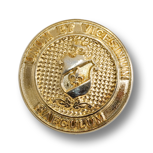 www.knopfparadies.de - 3895go - Goldfarbene Blazerknöpfe mit Wappen - günstigere B-Ware