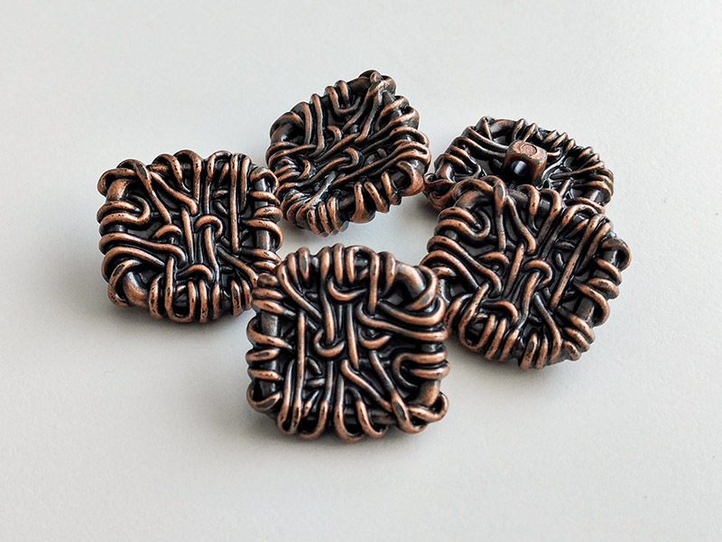 www.knopfparadies.de - 6354ak - Ausgefallen schöne Designerknöpfe aus Kunststoff