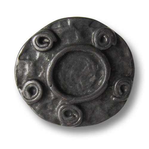 www.Knopfparadies.de - 0896ei - Originelle Metallknöpfe in Eisen wie aus dem Mittelalter