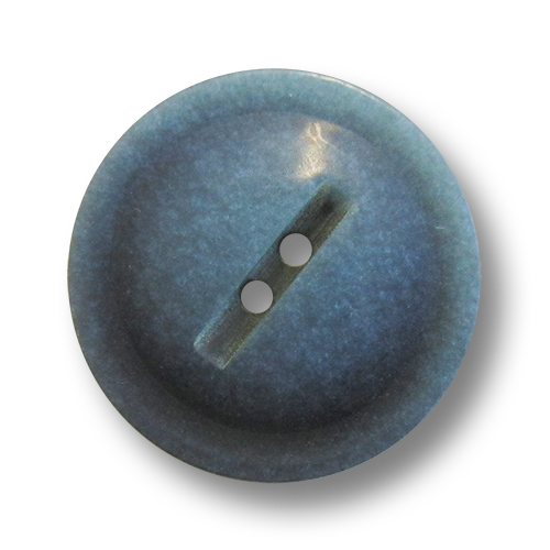 Faszinierender blau irisierender Kunststoff Knopf