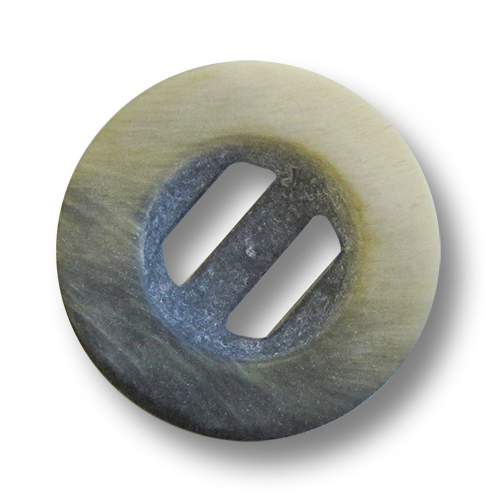 www.Knopfparadies.de - 4220gr - Beige schwarz graue  Schlitzknöpfe aus Kunststoff wie Büffelhornknöpfe