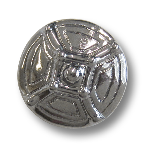 www.Knopfparadies.de - 2605ch - Interessante Ösenknöpfe aus Metall in Chrom