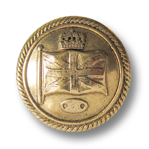 www.Knopfparadies.de - 0254ag - Majestätische Motivknöpfe aus Metall in Altgold