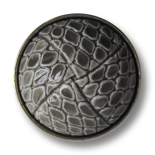 www.Knopfparadies.de - 4071gs - Exklusive silber graue Halbkugel Kunststoffknöpfe