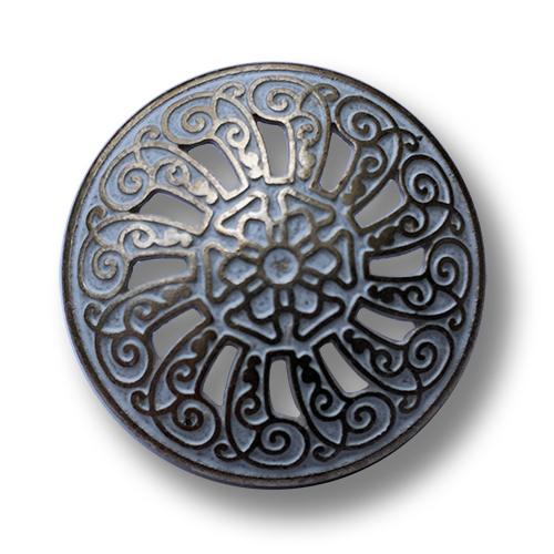 Weiß-Blassgoldfarbene wunderschöne Metallknöpfe mit Nostalgie Durchbruchmuster